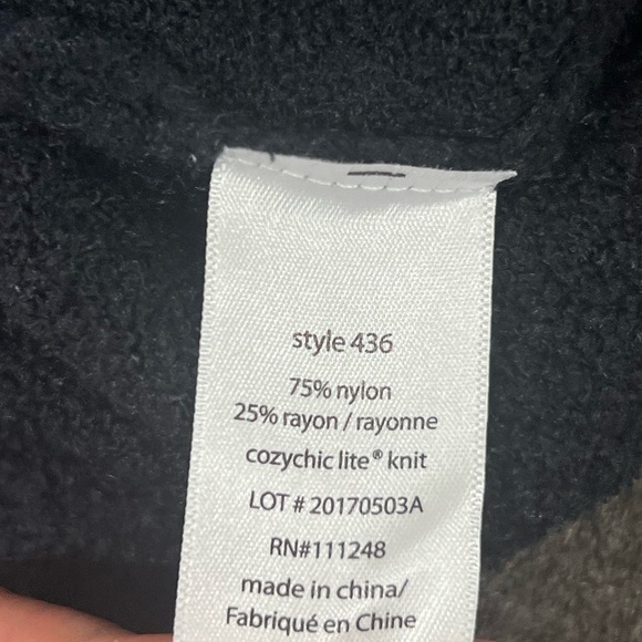 Barefoot Dreams Cozy Lite ombré pewter-black waterfall cardigan small/medium - Picture 7 of 8